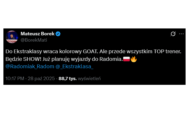 Tak Mateusz Borek ZAPOWIADA POWRÓT Goncalo Feio do Ekstraklasy!